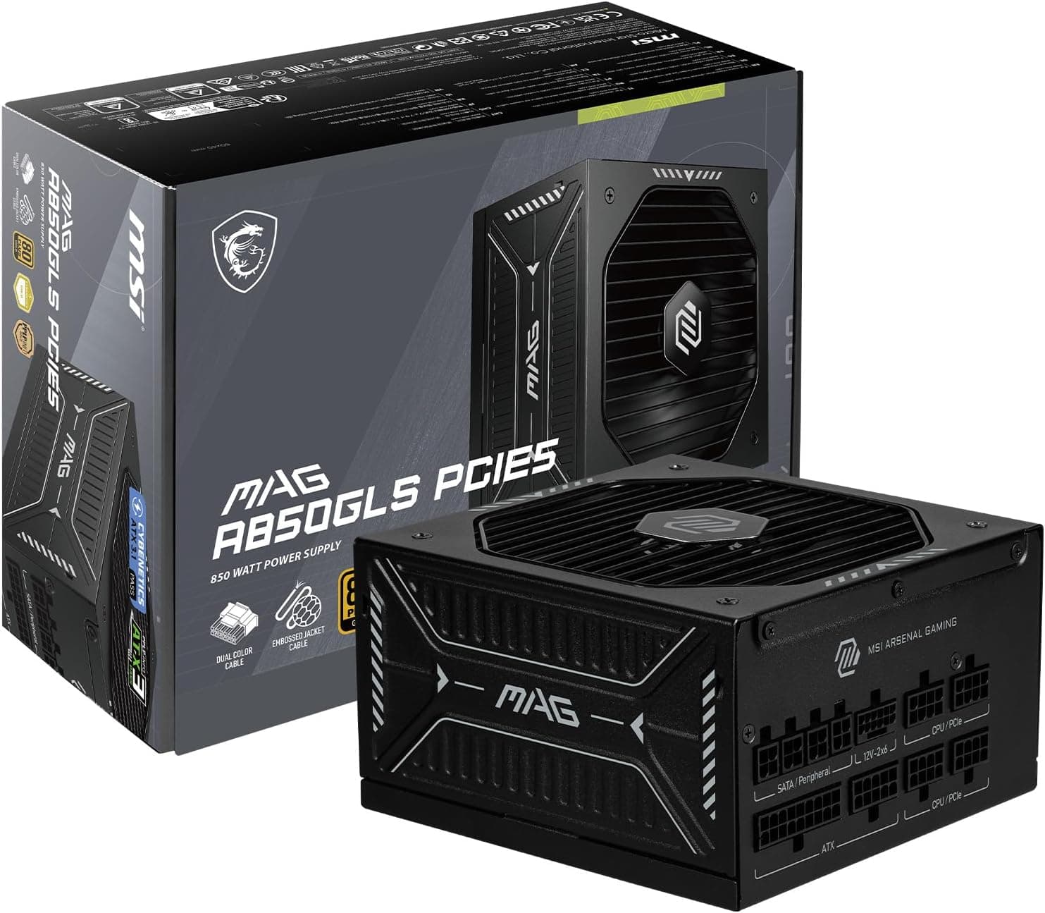MSI MAG A850GL PCIE5 II 850W PSU – Asmongold’s ATX 3.1 Ready Power Supply